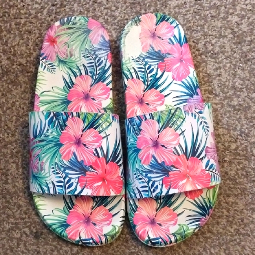 Floral Slide Sandals